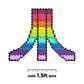 PLUS PLUS Puzzle by Number, Atari - 740 pc Pixel Art Kit, Hashtag Blocks
