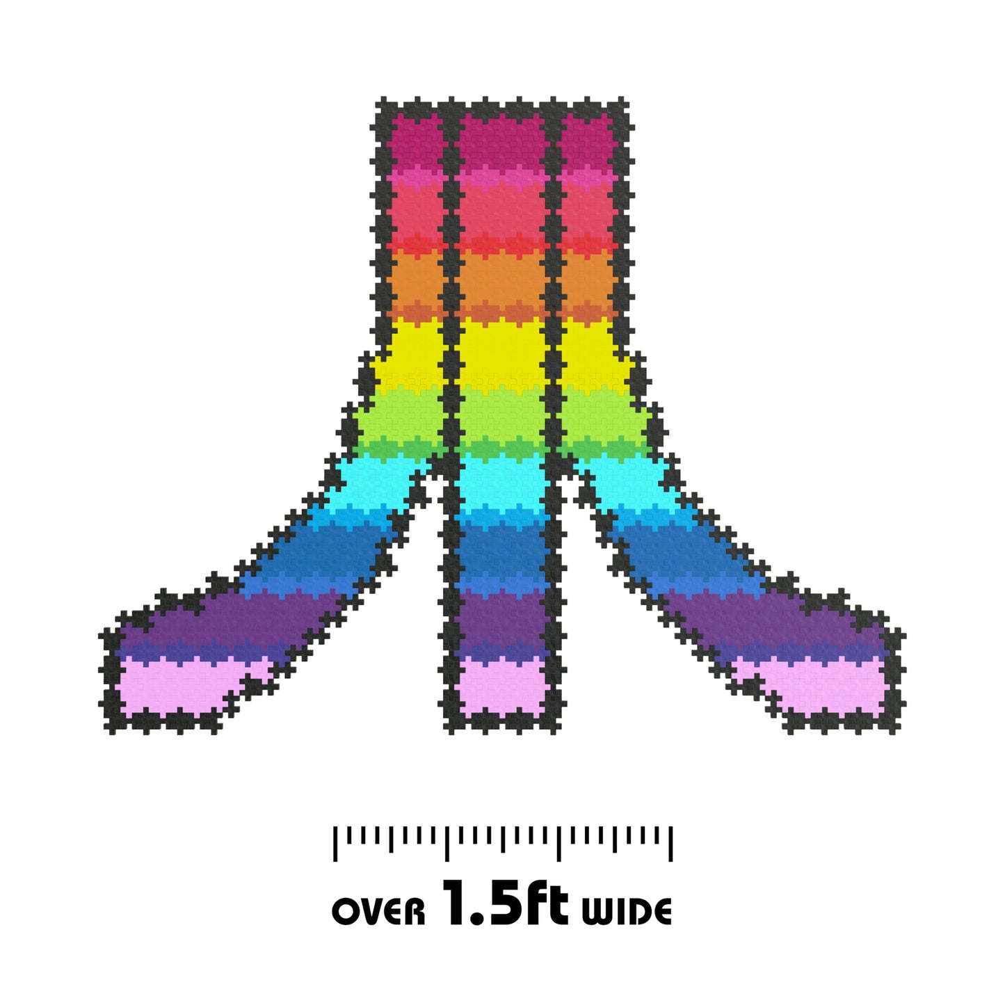 PLUS PLUS Puzzle by Number, Atari - 740 pc Pixel Art Kit, Hashtag Blocks
