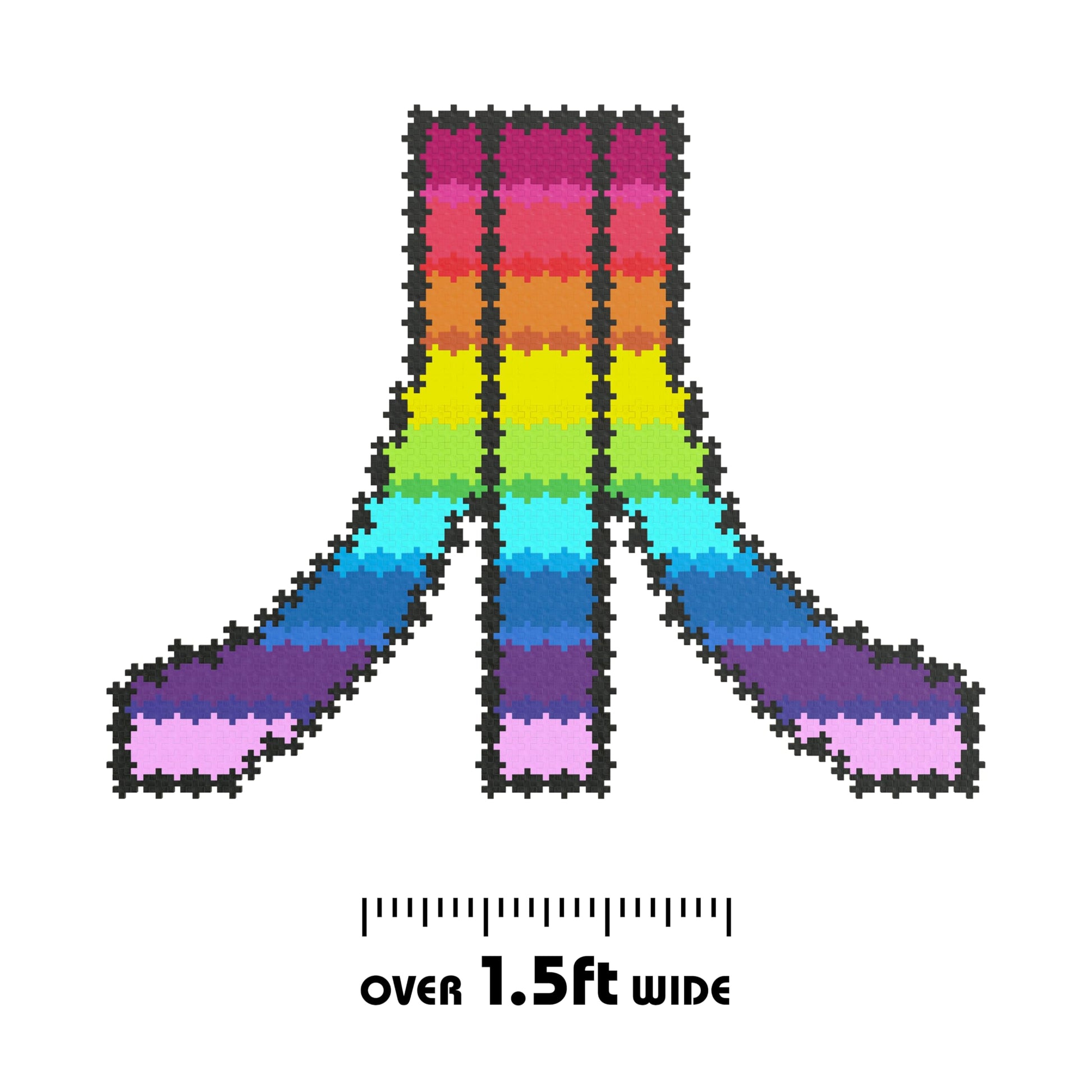 PLUS PLUS Puzzle by Number, Atari - 740 pc Pixel Art Kit, Hashtag Blocks