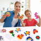 20 Pieces 5mm Fuse Beads Pegboards Clear Animal Shape Plastic Pegboards Craft Tray with 20 Pieces Colorful Cards for Kids DIY Craft Beads