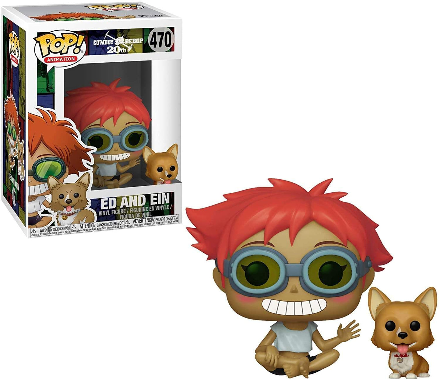 Funko Pop & Buddy Animation: Cowboy Bebop - Edward & EIN Collectible Figure, Multicolor