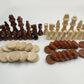 YB-OSANA 62 Pieces Wooden Checker Pieces & Chess Pieces 2 in 1 Chess Game Set Board Games Accessories Classic Wooden Chess Game Set in 2 Styles and 2