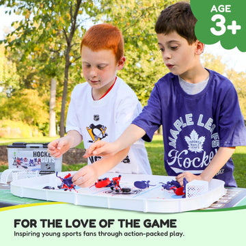 Kaskey Kids NHL Hockey Guys, Penguins vs. Flyers, 27 Pieces in Each Set, Includes 2 Teams, Accessories, and Travel Storage Case, Nostalgic Sports