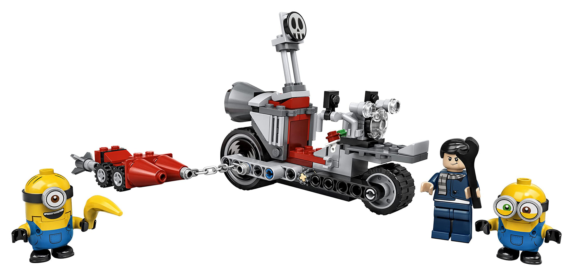 Lego 75549 Minions Unstoppable Bike Chase Construction Toy with Gru, Bob and Stuart Minion, Movie Gift Idea for Girls and Boys Ages 6 and Up