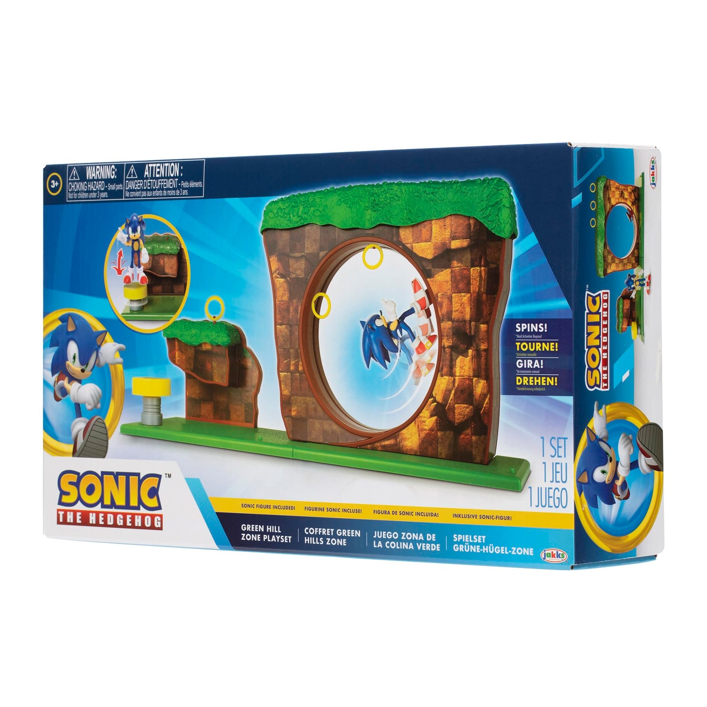 Sonic The Hedgehog Green Hill Zone Playset with 2.5" Sonic Action Figure