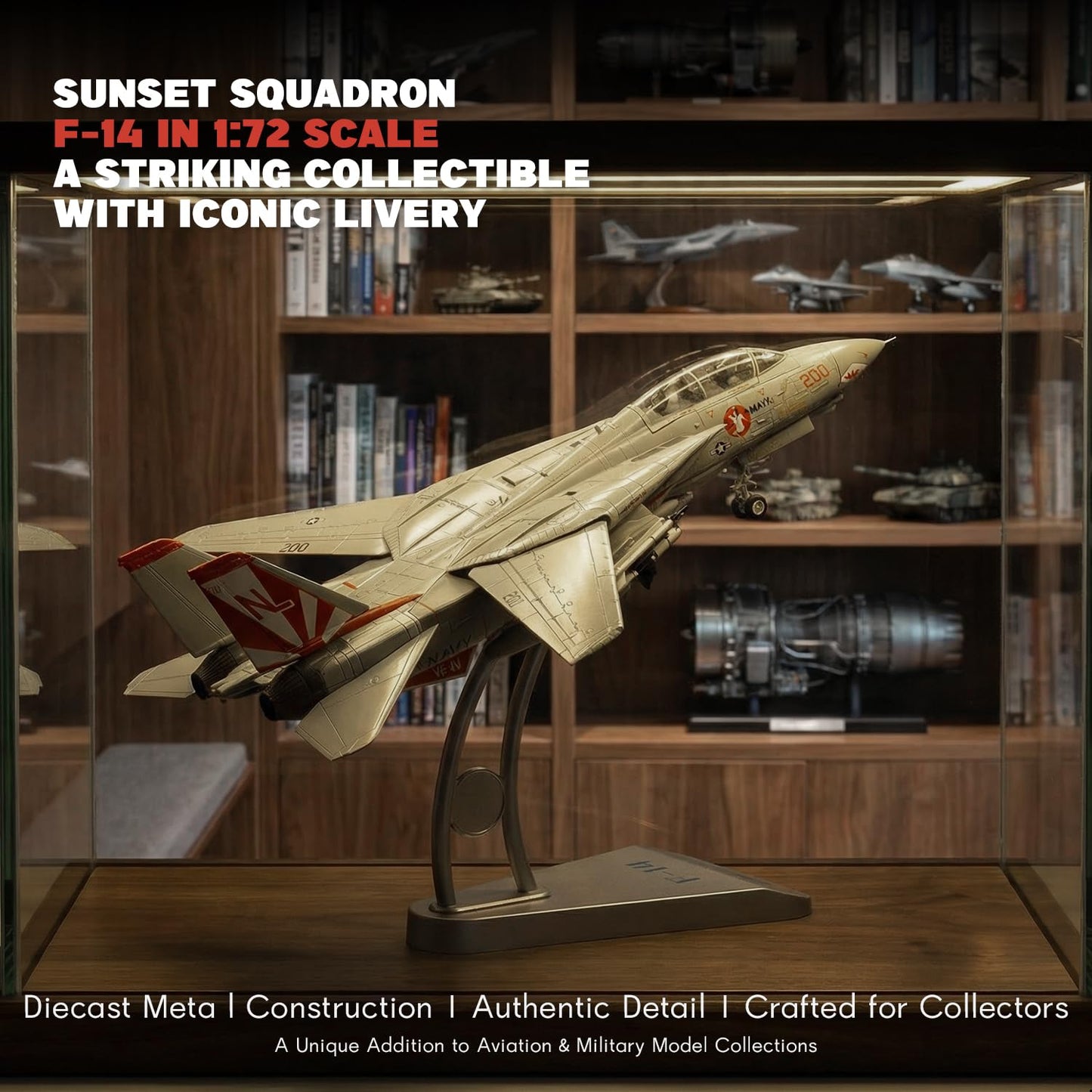 NUOTIE F-14 Tomcat US Navy VF-111 1/72 DieCast Fighter Model