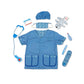 Melissa & Doug Vet Costume, Pretend Play Dress Up (9-Pc) Jacket, Stethoscope, Mask & Accessories, Role Play Toys for Kids 3+