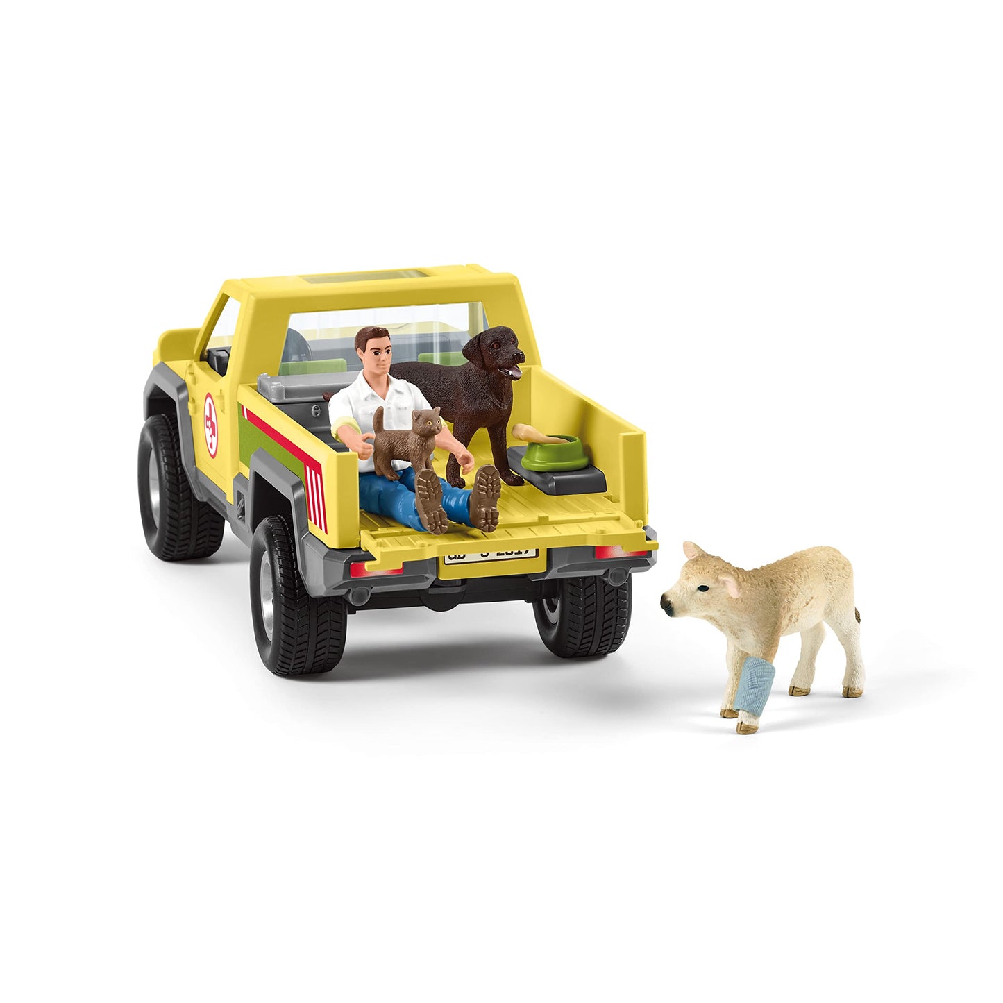 Schleich Vet Visit to the Farm Farm World 12-Piece Veterinarian and Truck Toy Set with Animal Toys for Kids Ages 3-8
