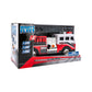 Mighty Fleet Action Drive 16" Interactive Fire Truck Toy w/Lights & Sounds, Firetruck Working Ladder, Motion Drive Action, Realistic Design