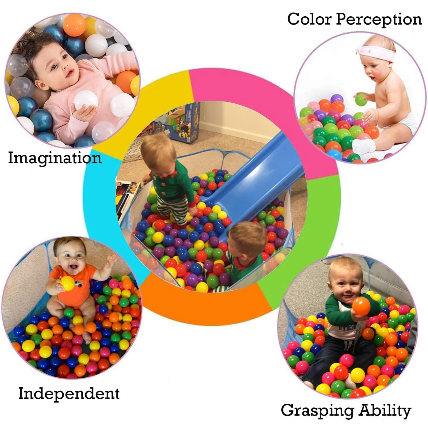 Jacone Portable Cute Blue Hexagon Children Ball Pit, Indoor and Outdoor Easy Folding Ball Play Pool Kids Toy Play Tent with Carry Tote, Balls Not