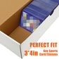 EBOAUSI 4-Pack • 3200-Count Trading/Gaming Card Box - Fits Toploaders & Sports Cards - Heavy-Duty Cardboard Organizer