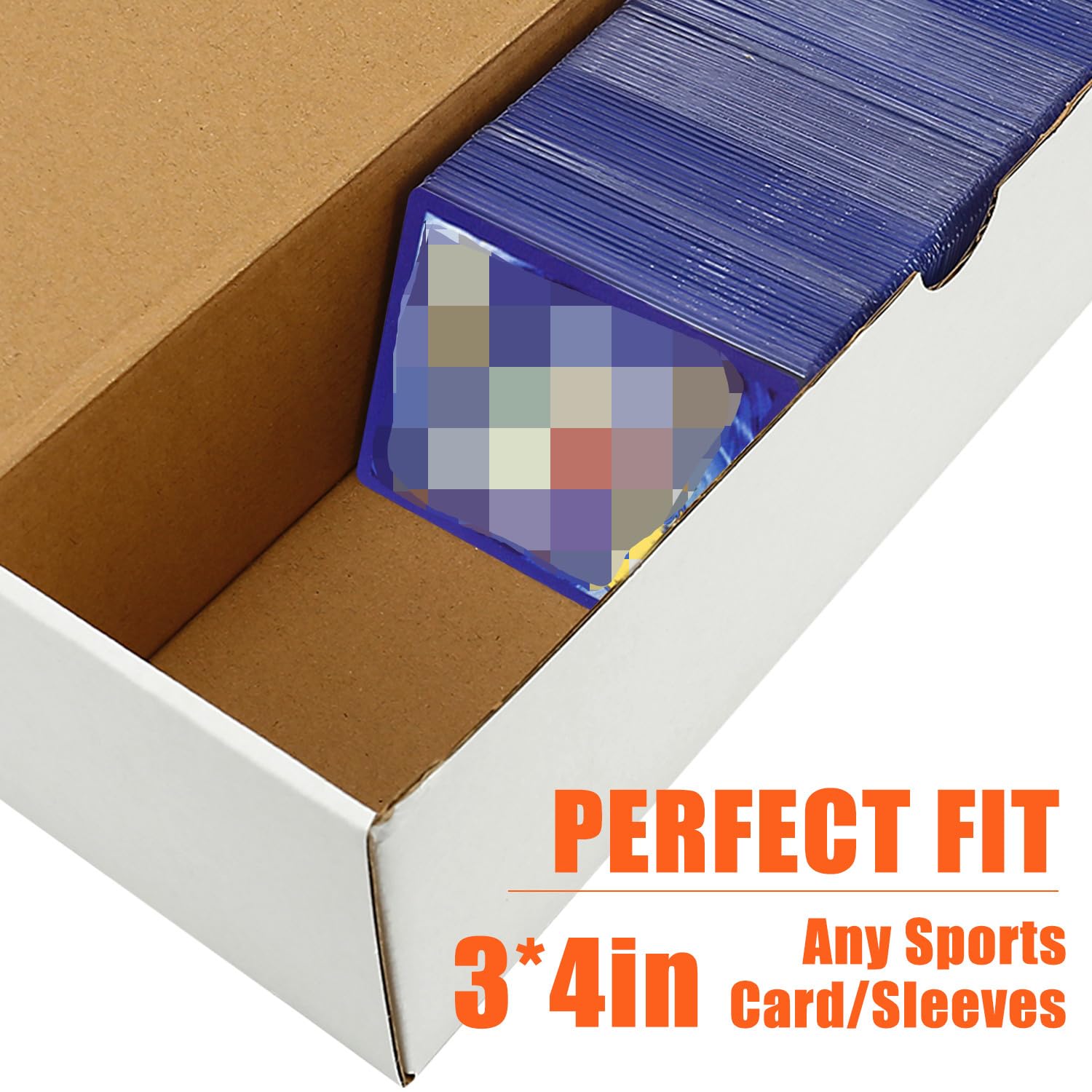 EBOAUSI 4-Pack • 3200-Count Trading/Gaming Card Box - Fits Toploaders & Sports Cards - Heavy-Duty Cardboard Organizer