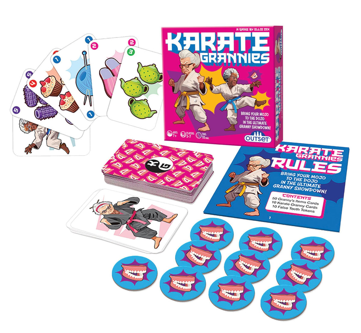 Outset Media Karate Grannies - Bring Your Mojo to the Dojo in the Ultimate Granny Showdown! - for 3 to 7 Players Ages 7 and up