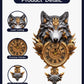 3D Wooden Puzzles for Adults Gray Wolf Design Clock Model Kit with Pendulum