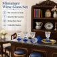 4Pcs Lovely Miniature Wine Glass Set for Dollhouse, 1:6 1:12 Scale, Ideal for Creating Realistic Dining Scenes?Dolls House Blue Stem Wine Glasses