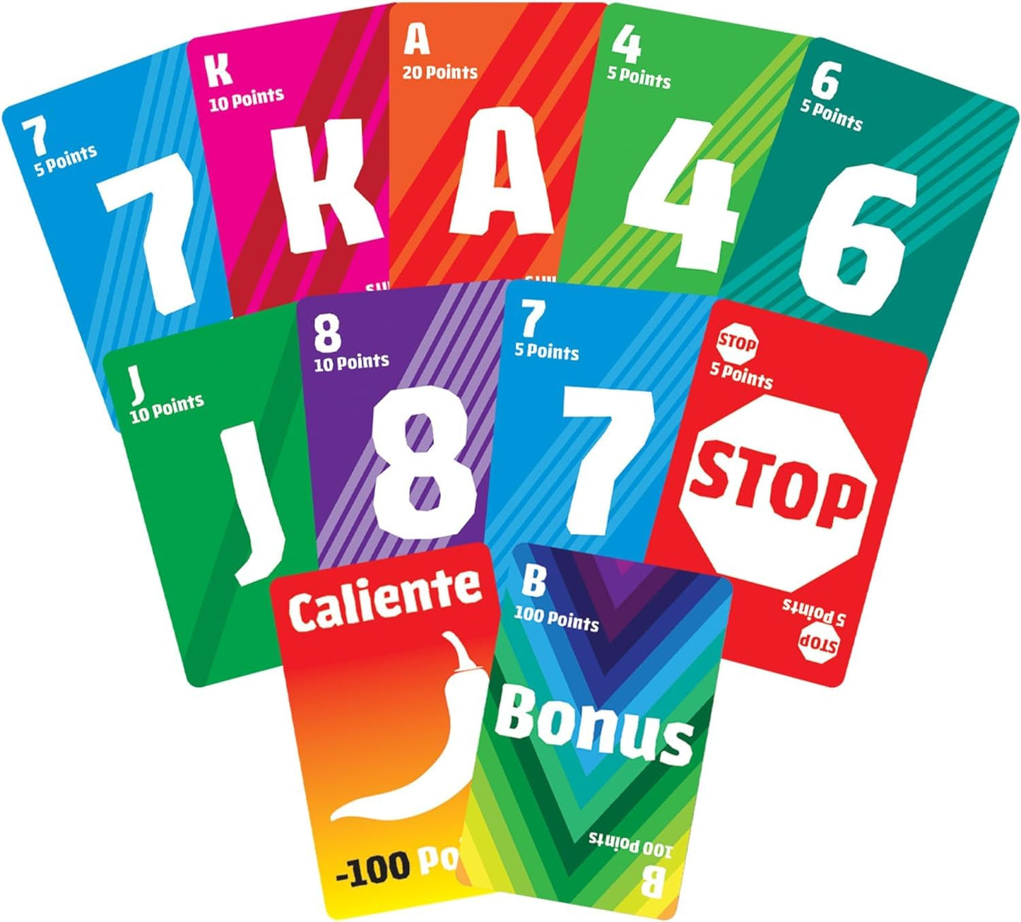 Big Game Toys~Deluxe Canasta Caliente Card Game 110 Custom Cards