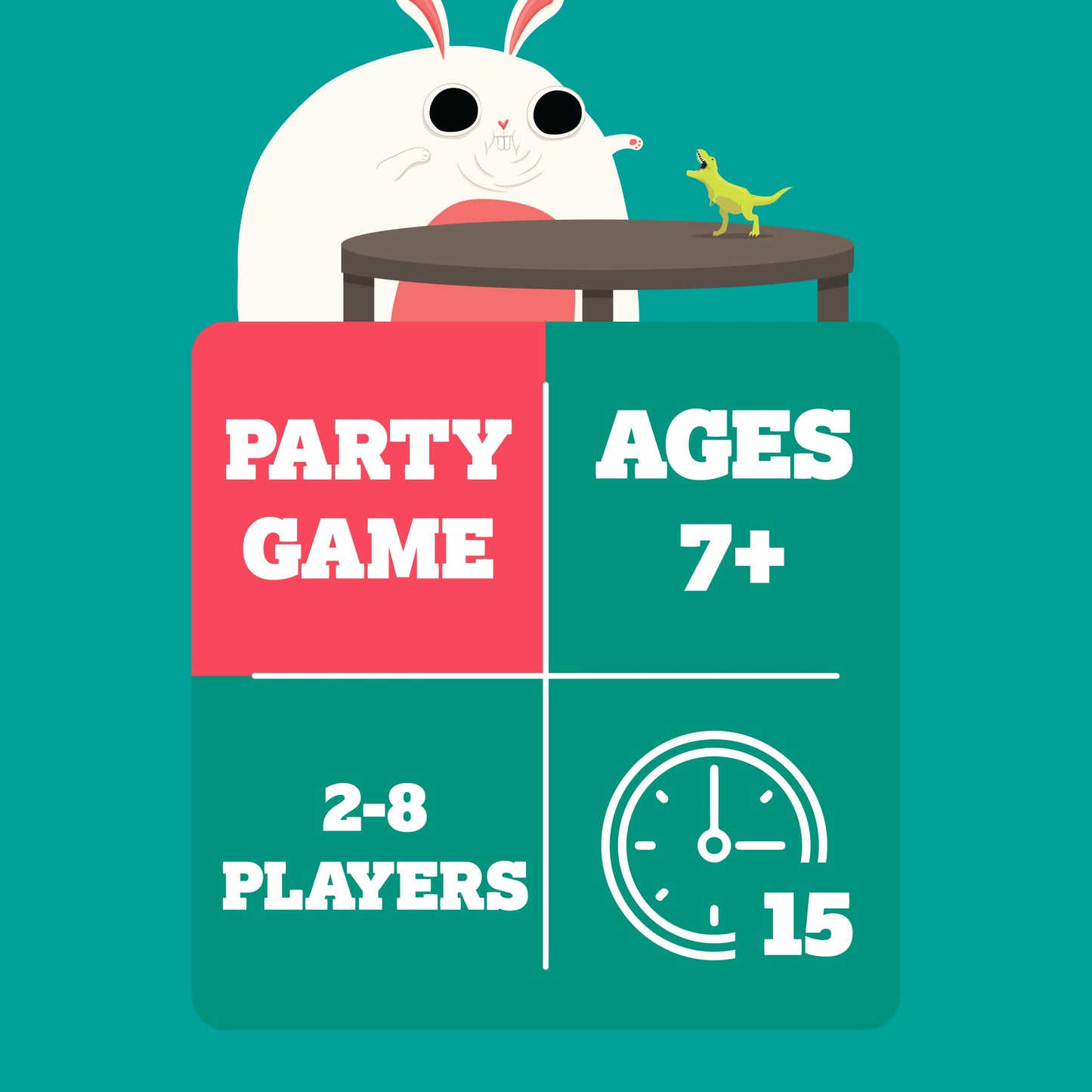 Exploding Kittens On a Scale of One to T-Rex 2-8 Players - Ages 7+ - 15 Minutes to Play - Charades Style Acting Card Game - Party Game, Family Game