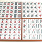 usamjtable Chinese Filipino Mahjong Set 144 Numbered Melamin Tiles (PVC Green)