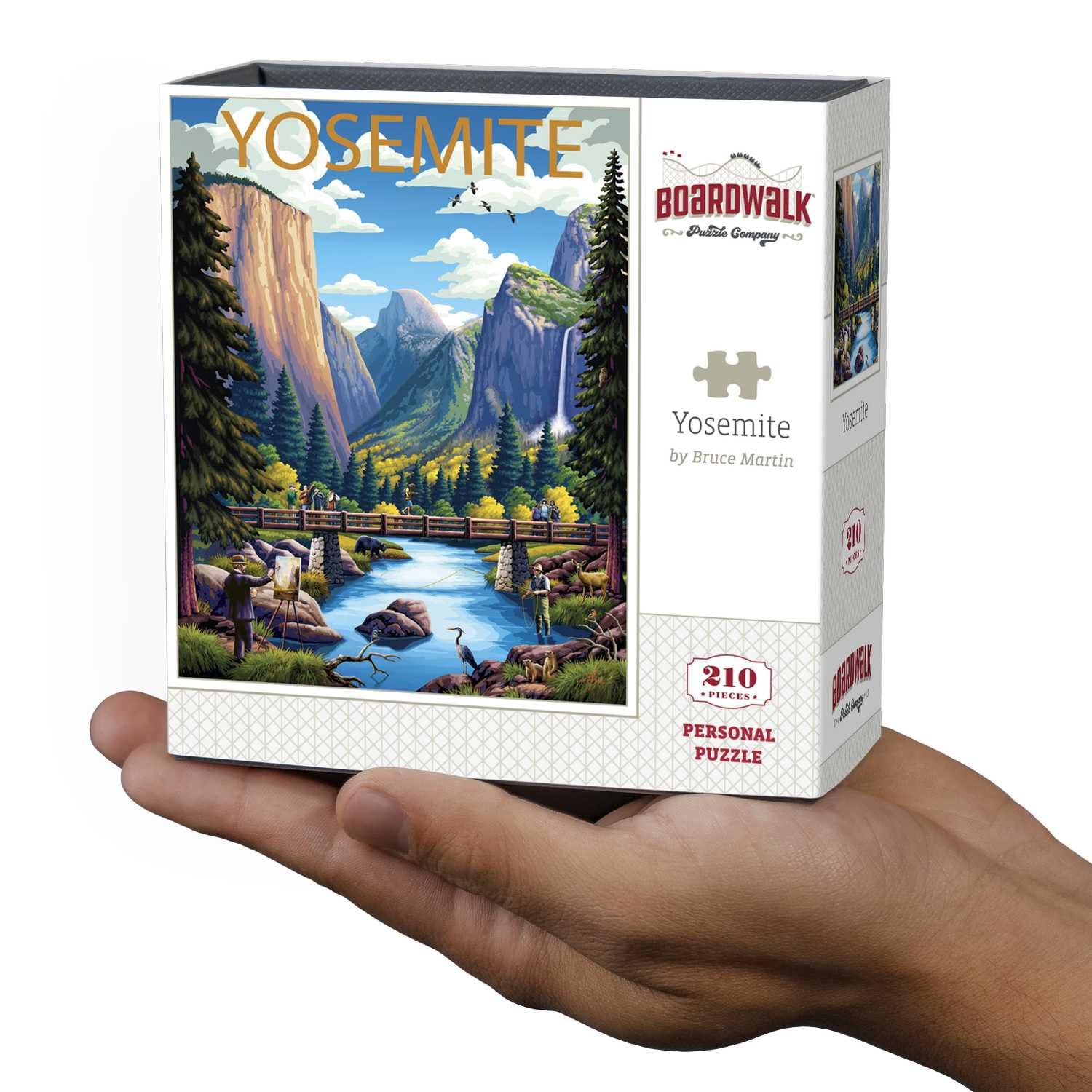 Boardwalk Yosemite 210 Piece Personal Puzzle, Jigsaw Puzzles with Premium Box, California Gifts for Adults, 6"x8"