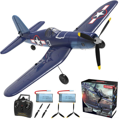 LEAMBE 4 Channel RC Plane - Ready to Fly Aerobatic Aircraft, Easy Control for Beginners, F4U Corsair RC Airplane Best Gift for Adults