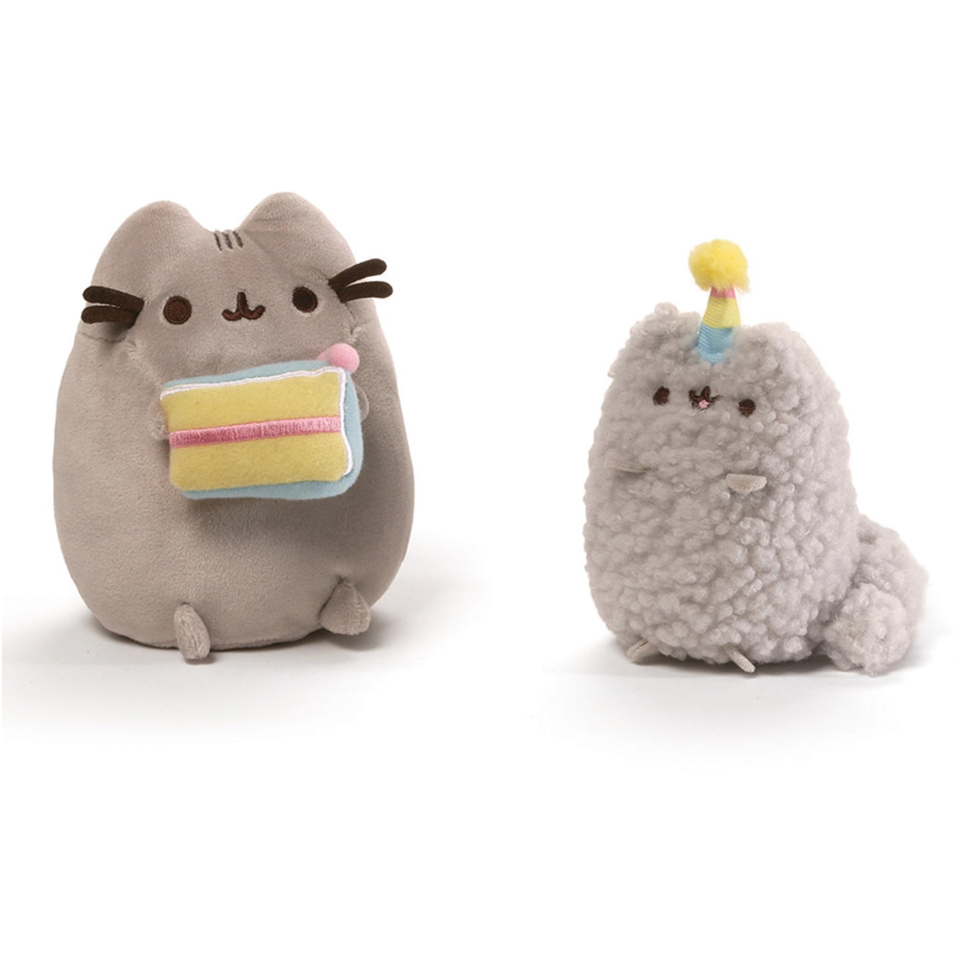 GUND Pusheen and Stormy Birthday Set Plush, Collectible Stuffed Animals for Ages 8 and Up, Gray, 6.5”