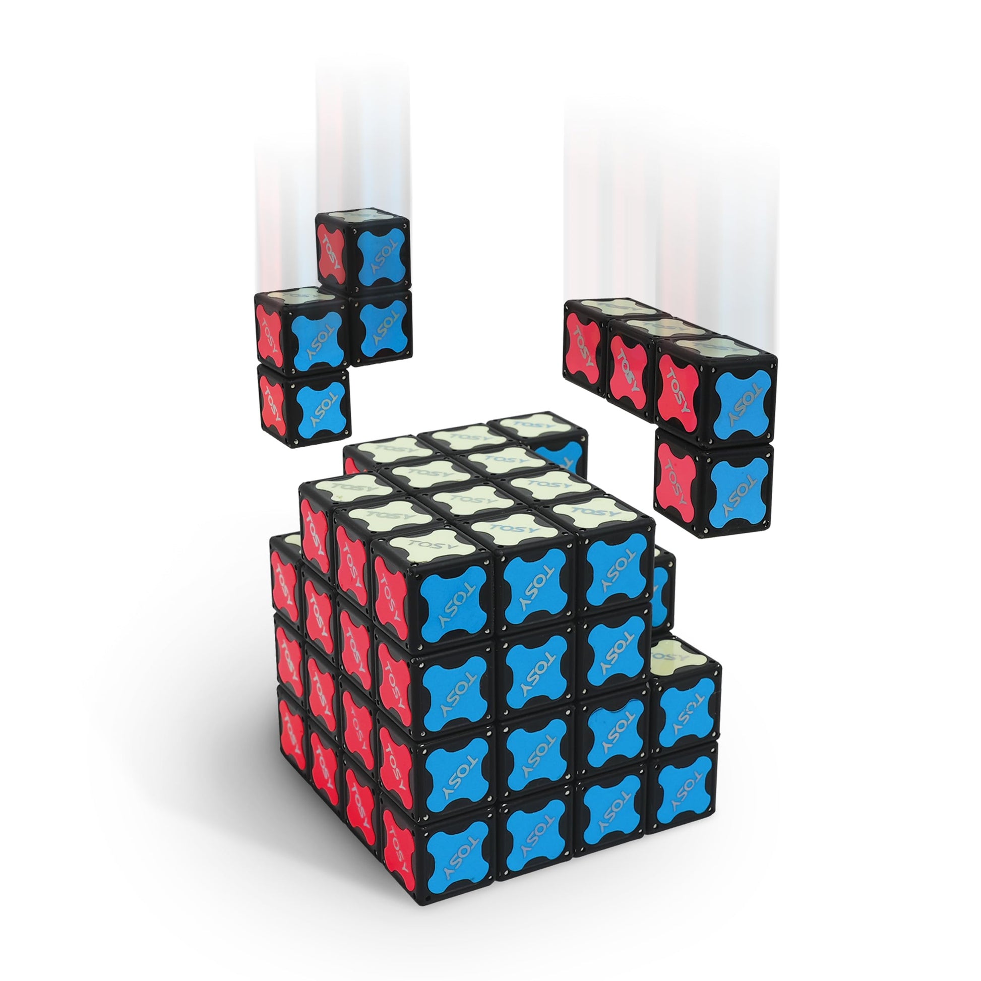 TOSY Magnet Cube 4x4 - 70 Blocks, 560 Magnets, Multipurpose: Creative Building Blocks, Transformable Fidget Spinner, Puzzle/Infinity Cube, Christmas