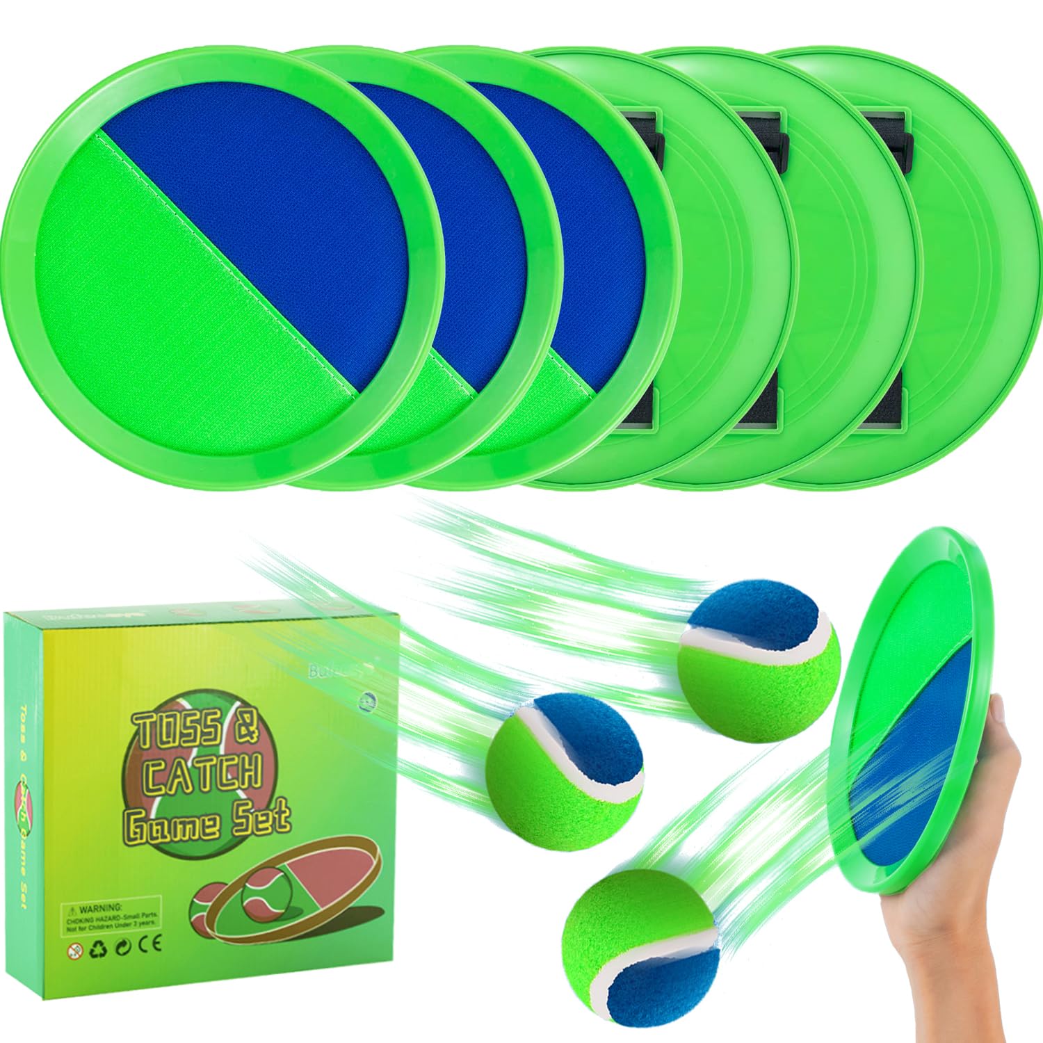 Beach Toys, Toss and Catch Ball Set, Outside Games, Pool Toys for Kids