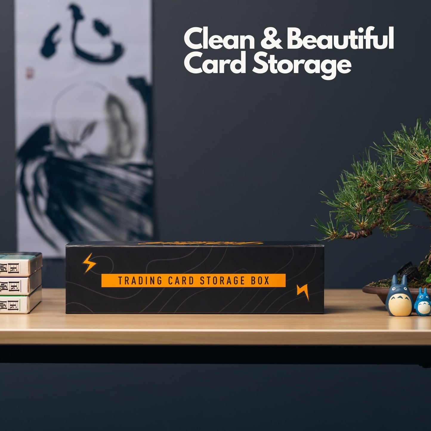 HOMEXPRO Trading Card Storage Box [3 PACK] - Magnetic Lid | Fits 800 Cards, 200 Toploaders, or 50 One Touch - Baseball Card Storage Box - Labels