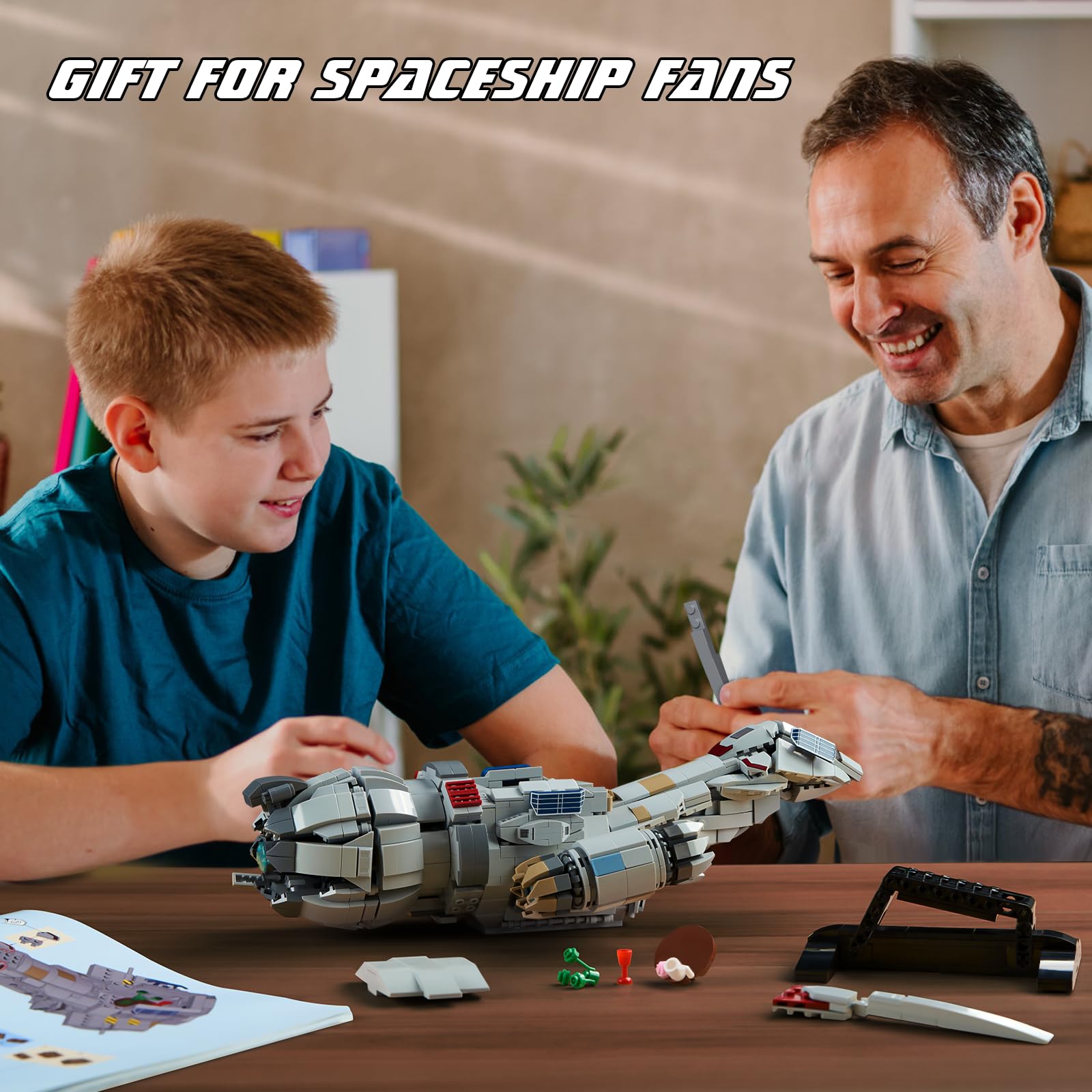 Firefly-Class Spaceship Building Set, Sci-Fi Space Wars Ship Model Toys, Compatible with Lego, Collectible Creative Building Blocks for Adults, Aged