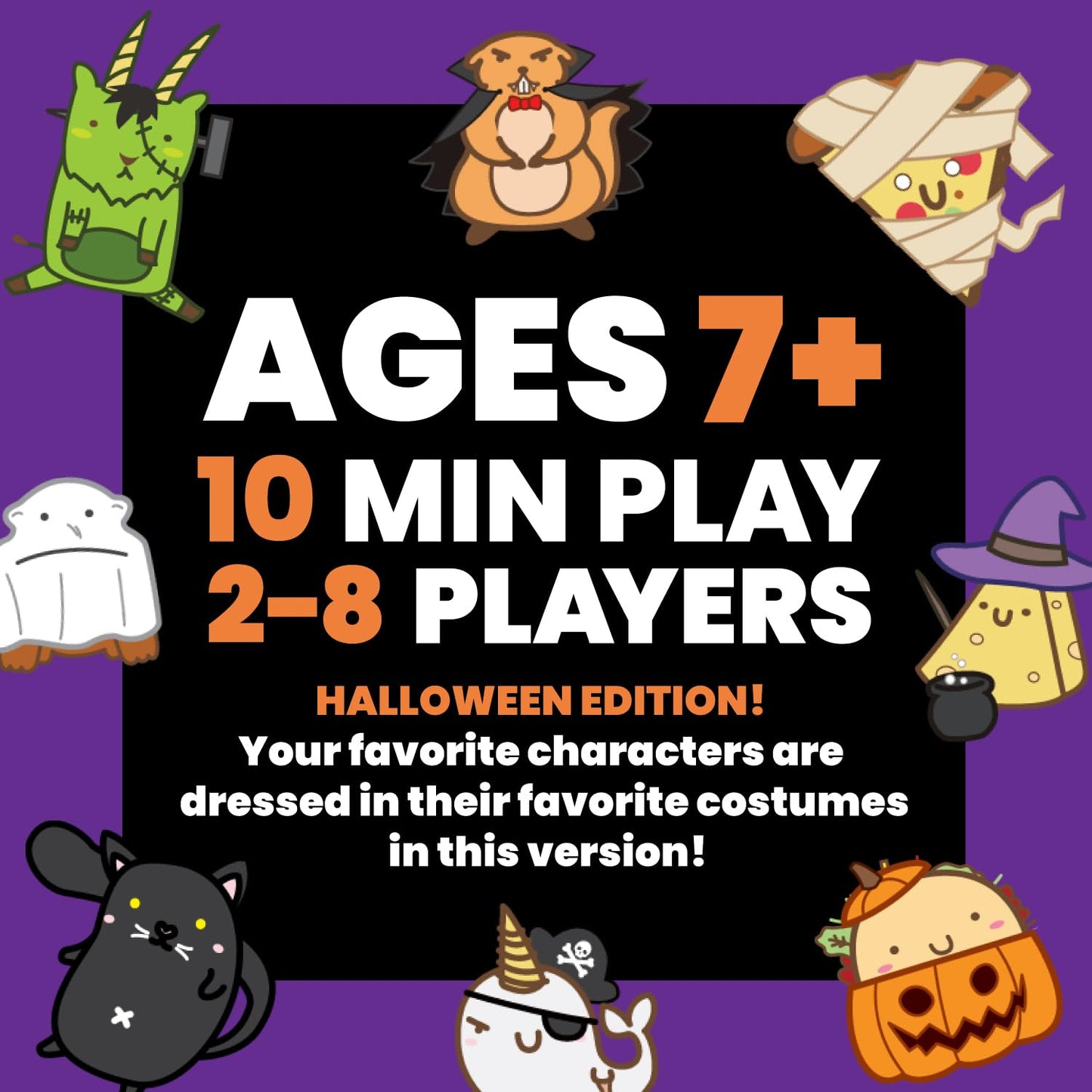 Taco Cat Goat Cheese Pizza Halloween Edition Wildly Spooky Card Game for Family Game Night | Easy to Play 15 Minute Rounds | Fun for Kids, Teens
