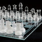 Elegant 10-Inch Glass Chess Set - Premium Quality Board Game for Adults, Ideal Gift for Chess Lovers & Stylish Home Decor