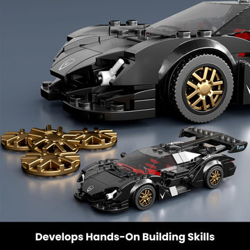 Super Sports Car Building Set with Display Case, 355 Pcs Toy for Ages 8+