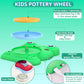 Aujazyble Pottery Wheel for Kids - Complete Pottery Painting Kit Arts and Crafts for Kids Ages 8-12 with 3 Pack Air Dry Clay Art Supplies Toys