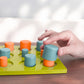Gobblers on the Go! Portable Wooden Tic-Tac-Toe Board Game, 2 Players, Ages 5+