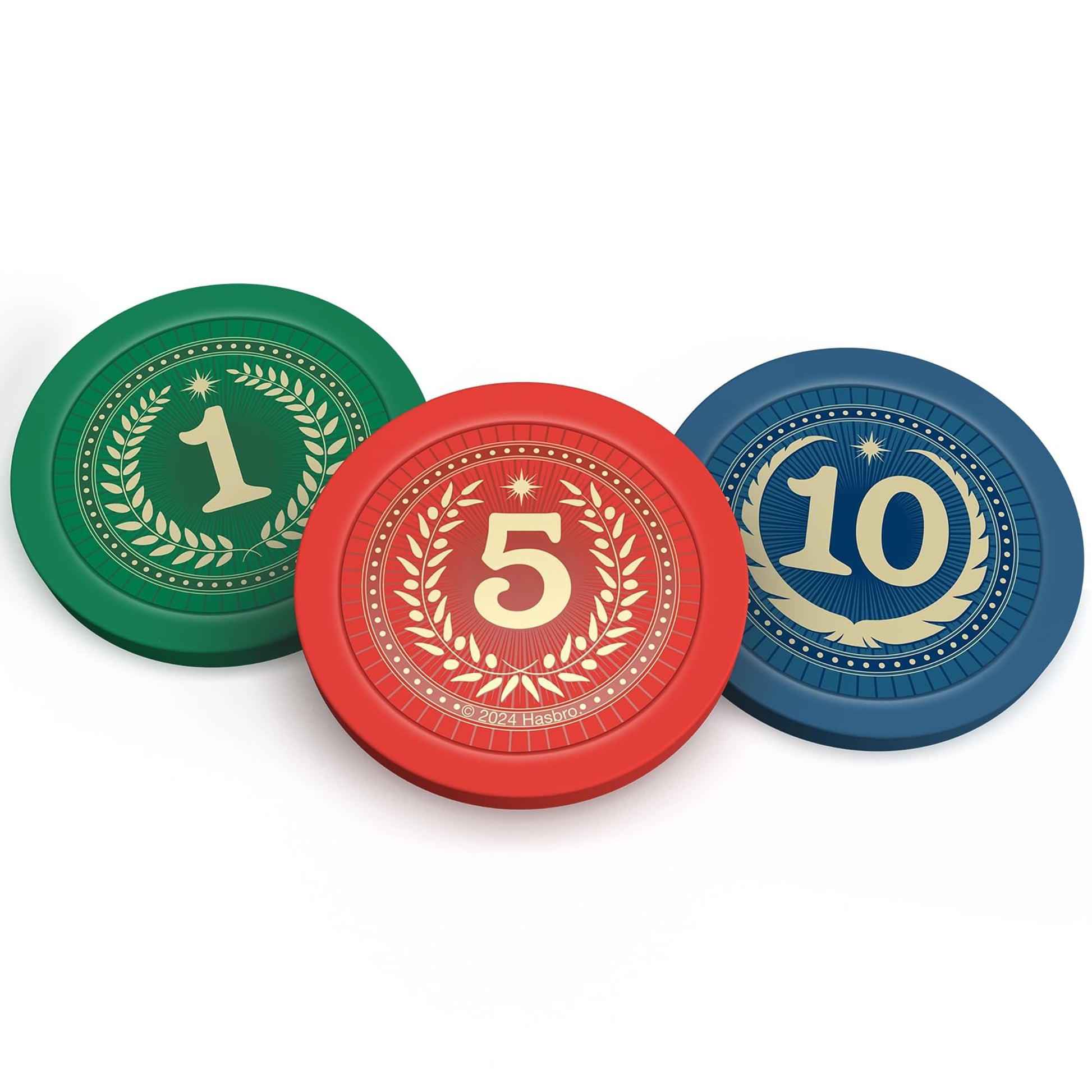 Renegade Game Studios Axis & Allies IPC Chips - 75 Weighted Tokens, 1-5-10 Denominations, Storage Tray