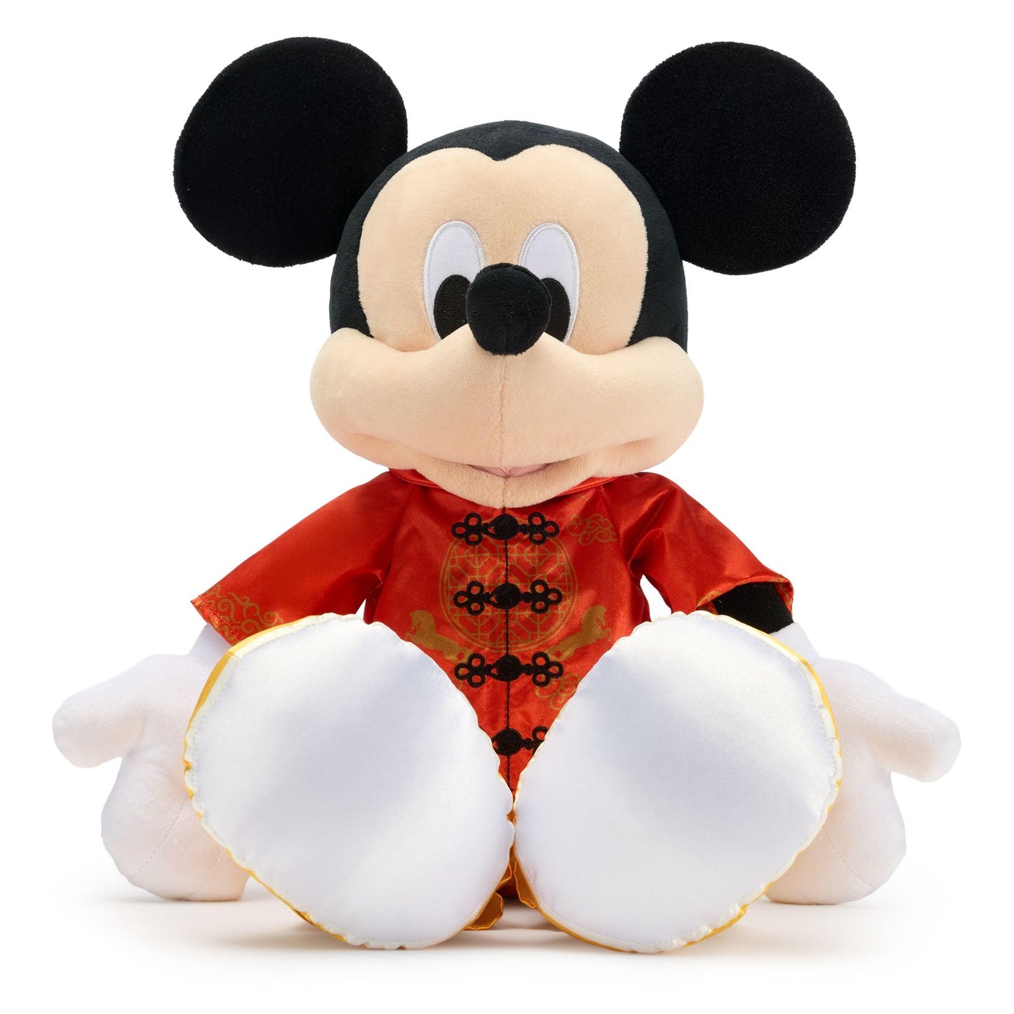 Disney Store Official Mickey Mouse 2026 Lunar New Year Plush - Year of The Fire Horse - Satin Outfit with Embroidered Tunic & Floral Pants - Disney