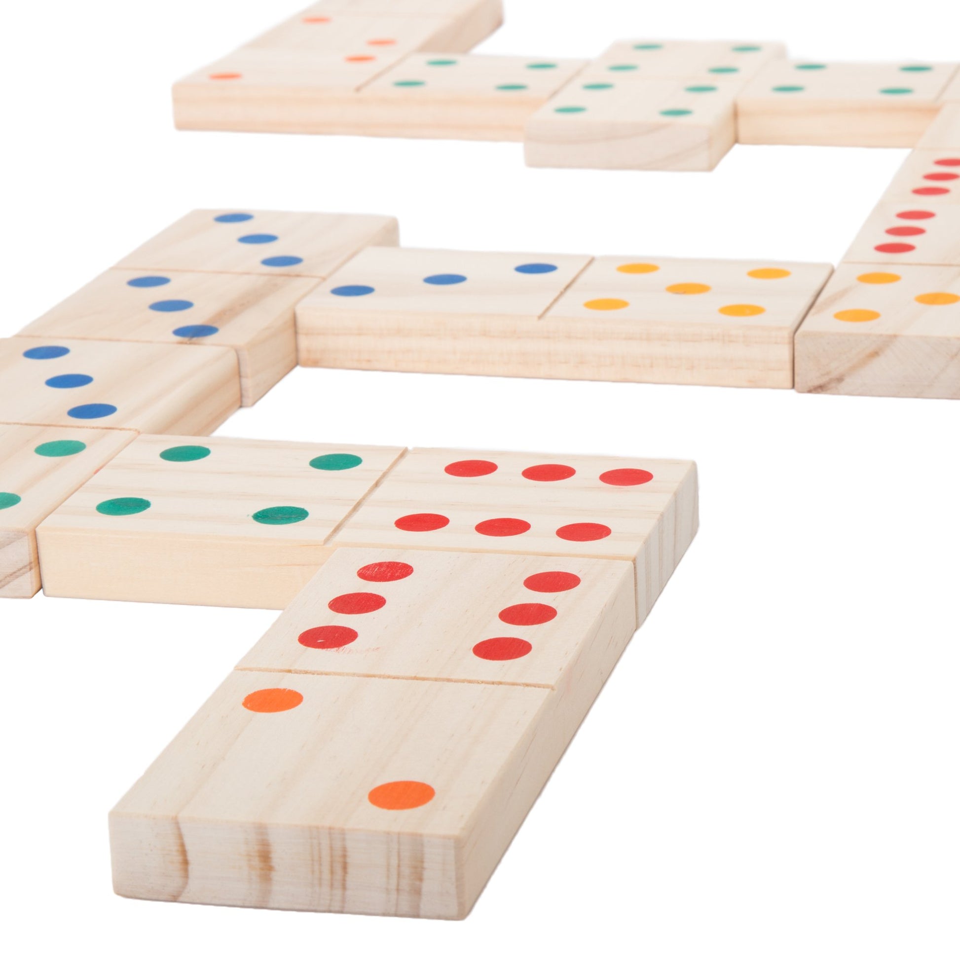 HEY! PLAY! Giant Wooden Dominoes Game Set (28 Piece) (80-WD0013)