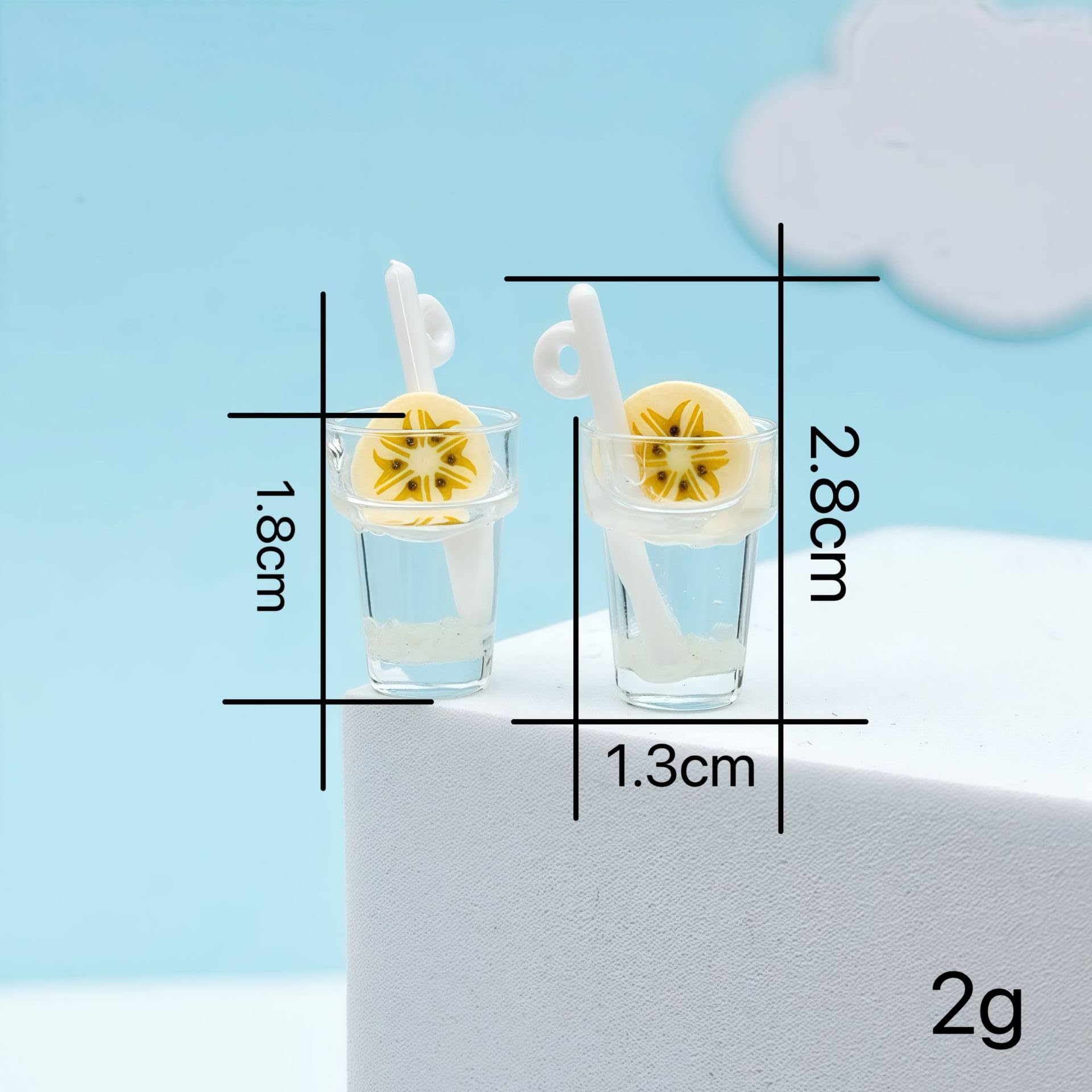 11 Pcs Miniature Dollhouse Drinks Set - Resin Glass Cup and Fruit Beverage Bottles, Simulated Drink Models for Summer Leisure-Themed Decor Decor, 1.07