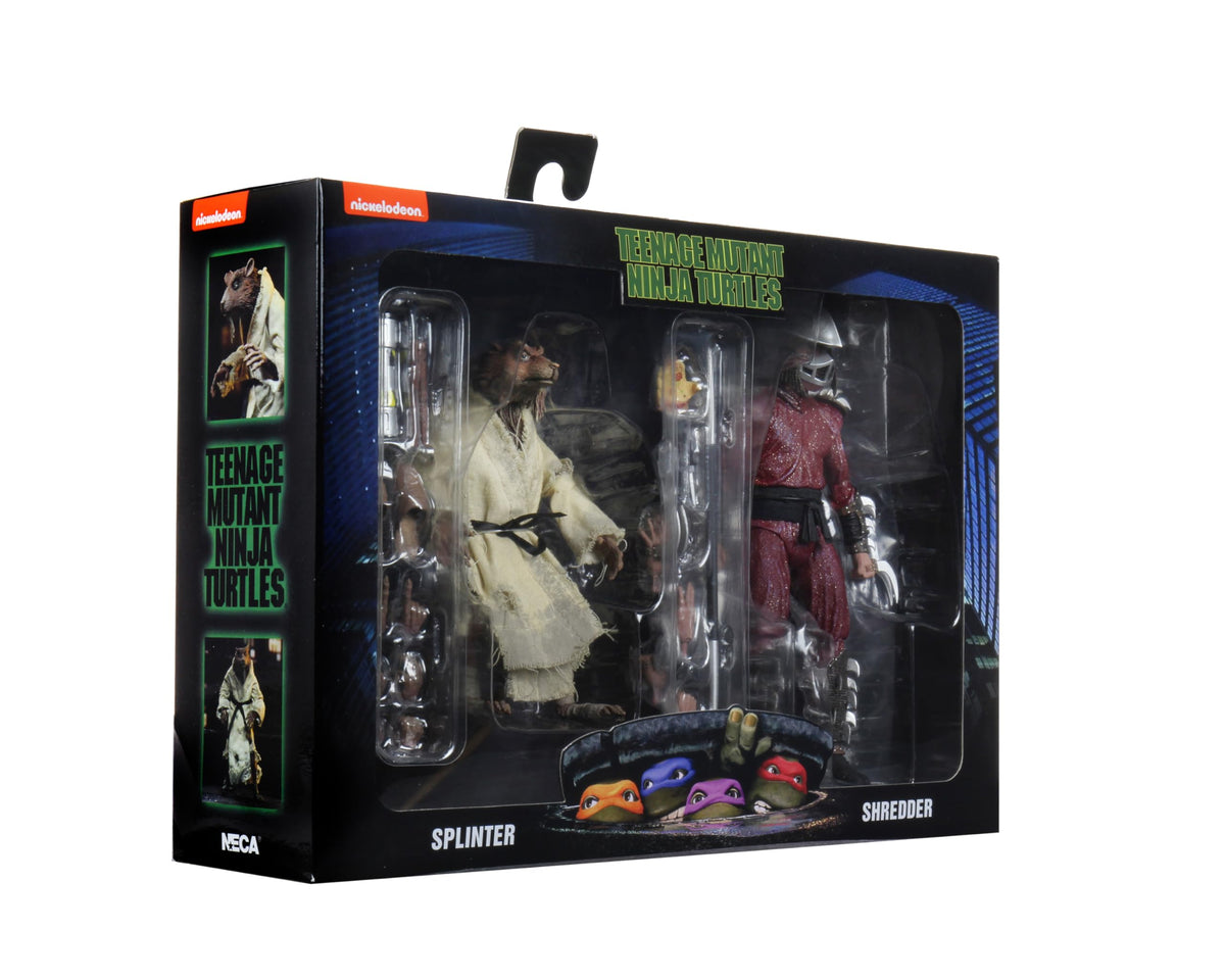 NECA - Teenage Mutant Ninja Turtles (1990 Movie) -7” Scale-Action Figure - Splinter and Shredder 2 Pack