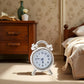 1/12 Scale Miniature Alarm Clock - Silver Tiny Dollhouse Decor for Realistic Model Displays, Diorama Props and Mini Collectible Room Accessories