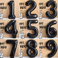 Jonhamwelbor 25 Number Balloons Black Big Giant Jumbo Number 25 Foil Mylar Balloons for 25th Birthday Party Supplies 25 Anniversary Events Decorations