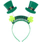 Bememo 8 Pieces St. Patrick's Day Headband Shamrock Clover and Hat Head Boppers