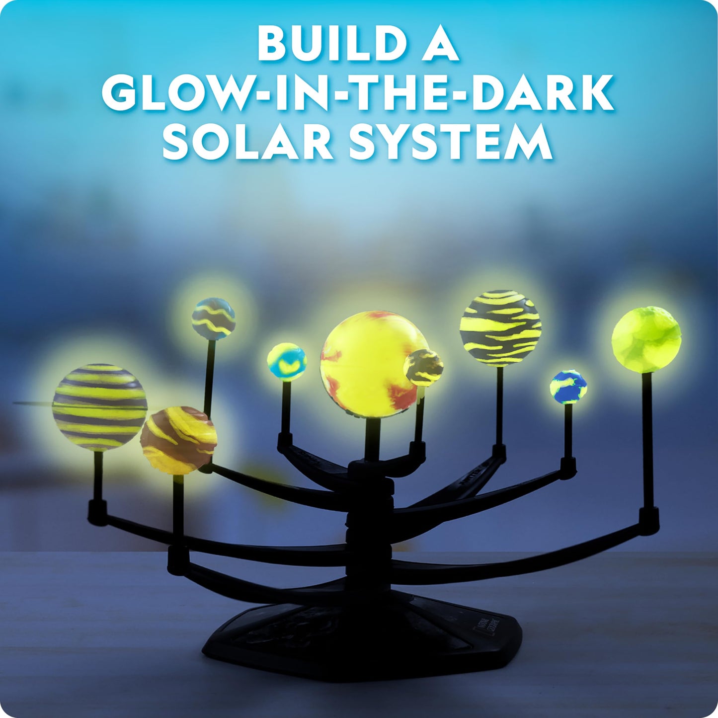 National Geographic Glow in the Dark Solar System Model for Kids Ages 8-12