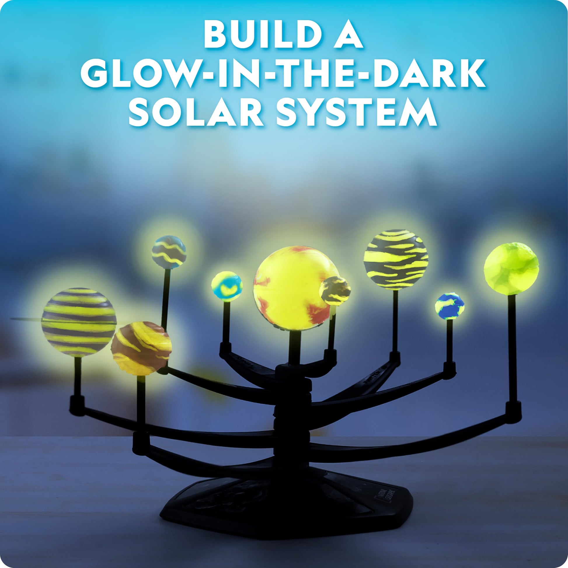 National Geographic Glow in the Dark Solar System Model for Kids Ages 8-12