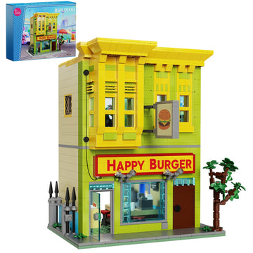 Happy Burgers House Building Set, The Bob's House Kuchi Kopi Building Blocks Toys Set Compatible with Lego, Great Gift and Collectibles Set