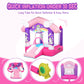 JOYMOR Pink Inflatable Bounce House with Slide, Unicorn Theme Princess, for Girls Outdoor and Indoor Use, Pink Bounce House for Kids 3-6 (Blower