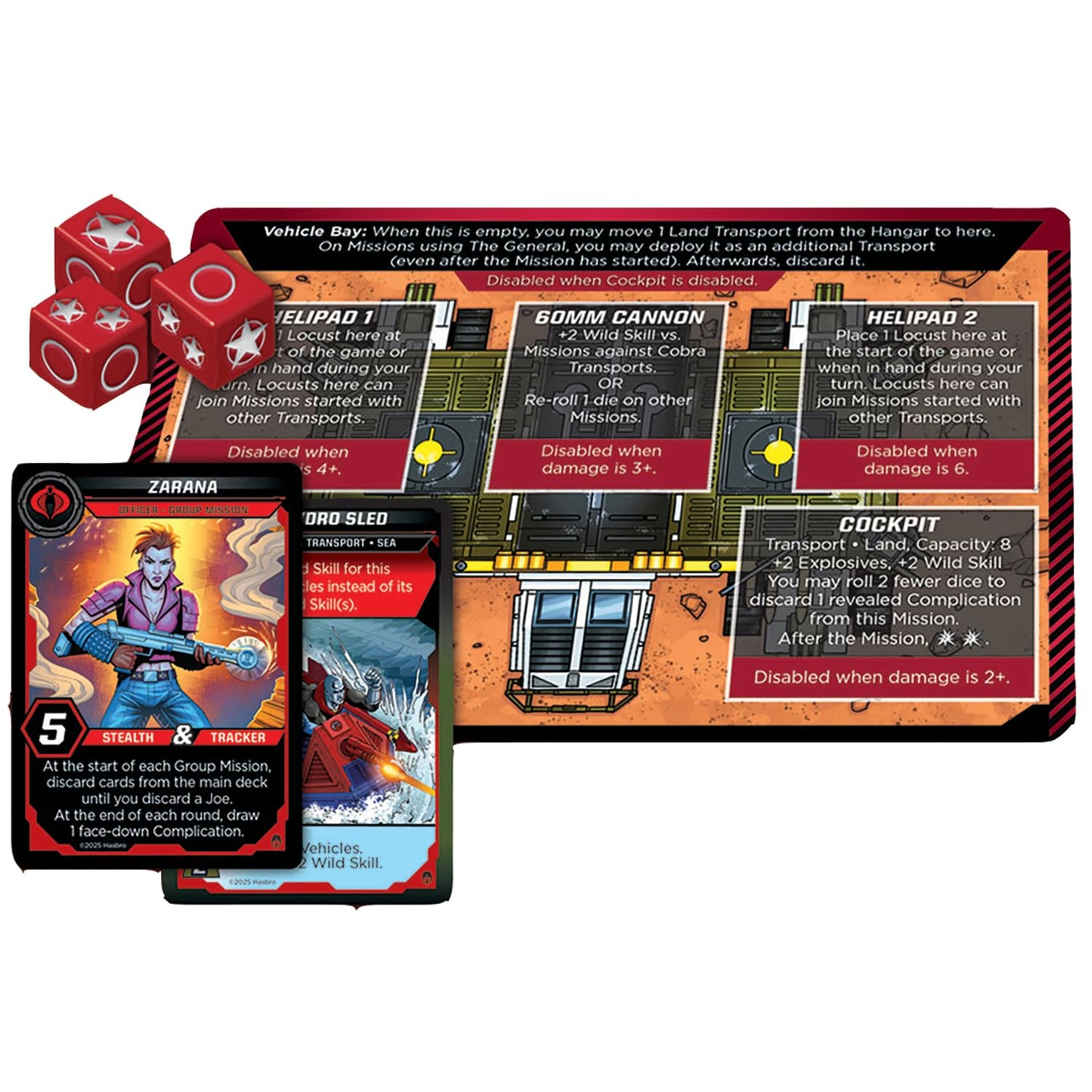 Renegade Game Studios G.I. Joe Deck-Building Game: The Crimson Veil Expansion, 2 Missions, Intel Dice, 1-4 Players