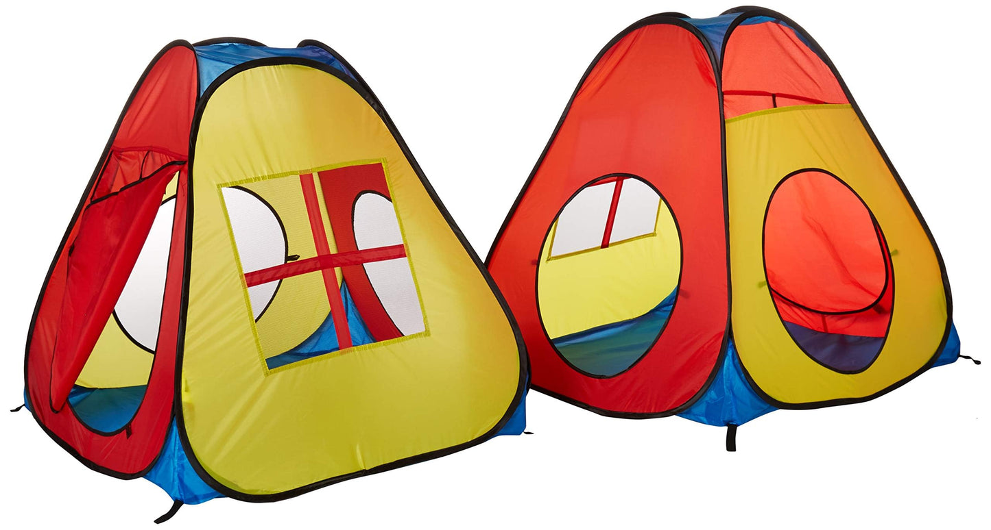 UTEX 8 in 1 Pop Up Kids Play Tent with 4 Tunnel, Indoor/Outdoor Playhouse