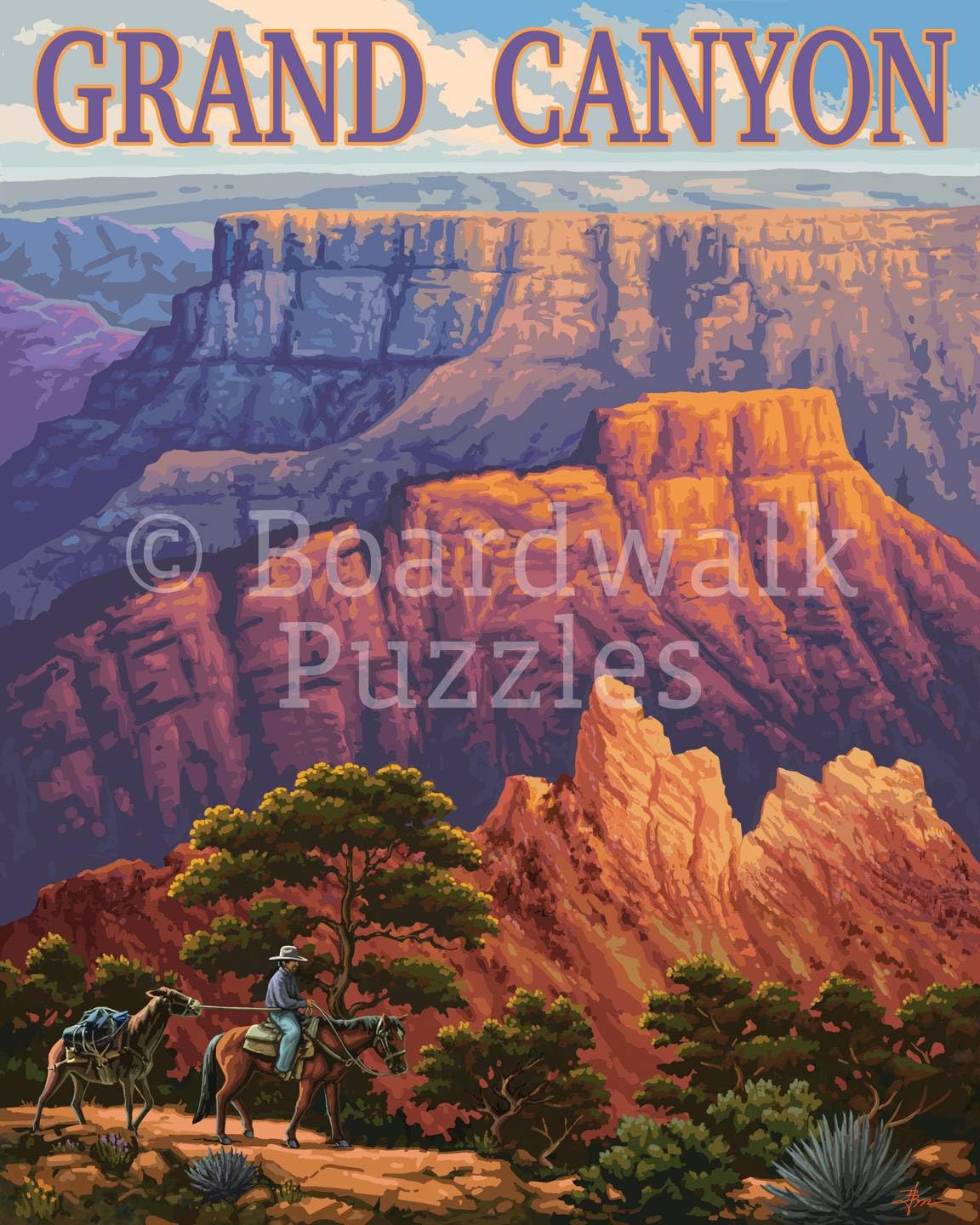 Boardwalk Grand Canyon 500 Piece Jigsaw Puzzle Red Rock Scenic Arizona Puzzles with Premium Box, Gift for Adults and Family 16"x20"