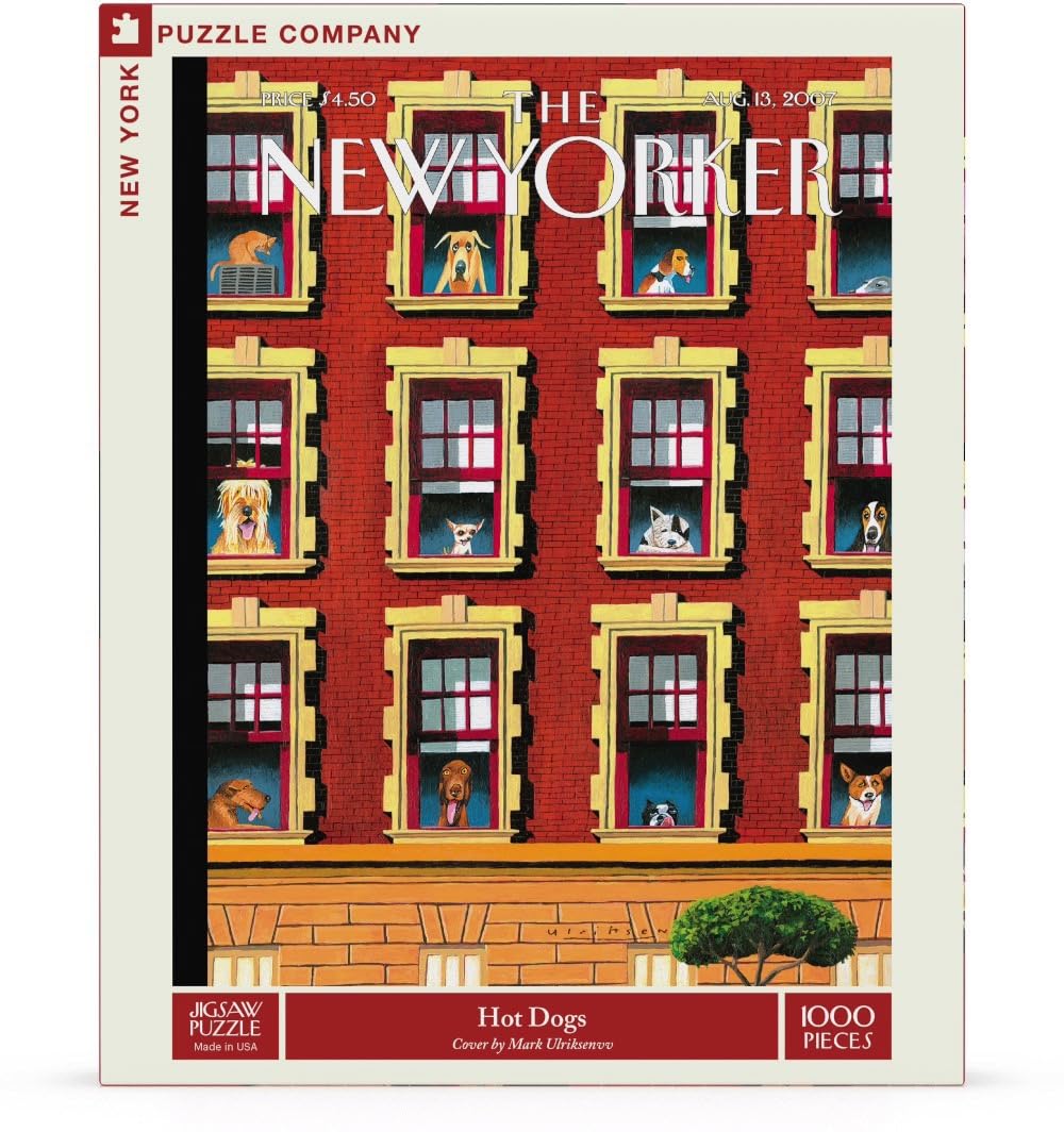 New York Puzzle Company - New Yorker Hot Dogs - 1000 Piece Jigsaw Puzzle for Family Game Nights by Mark Ulriksen